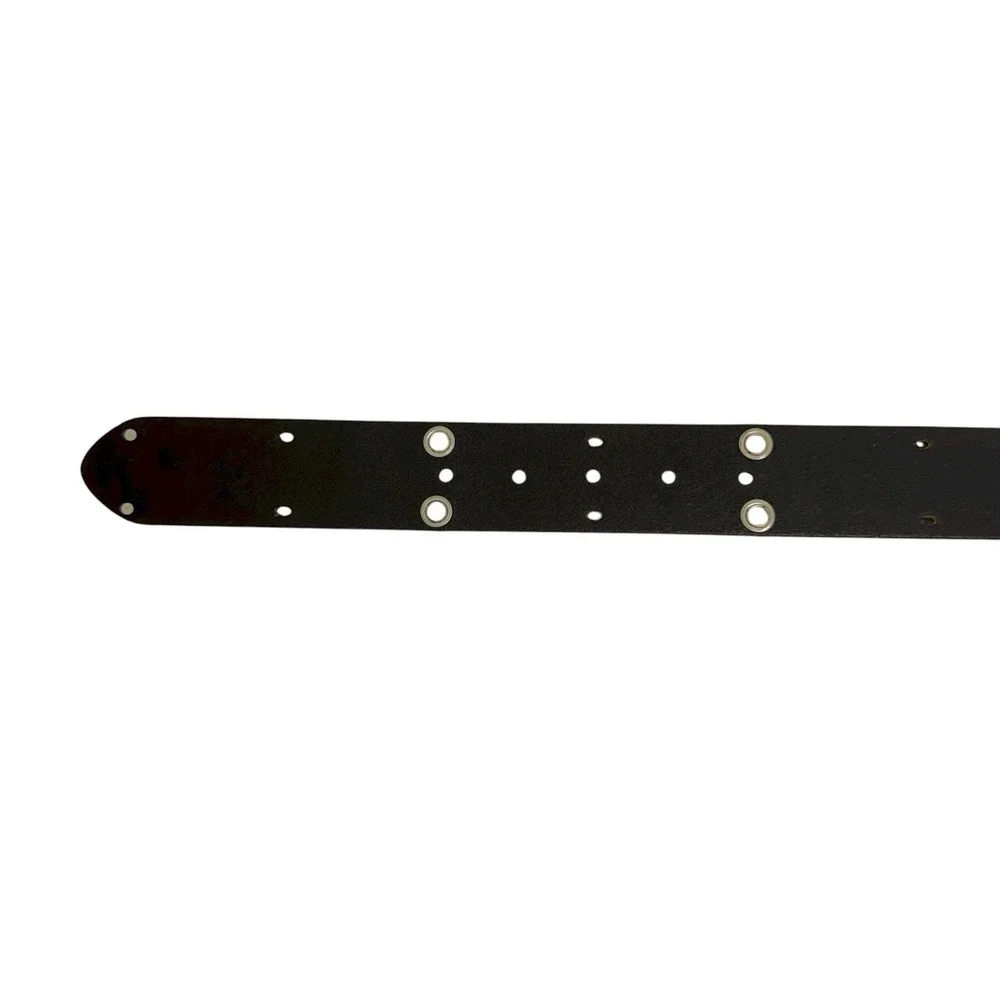 Lucky Brand Men's Size 34‎ Black Leather Belt Grommet And Embossed Detail NWT